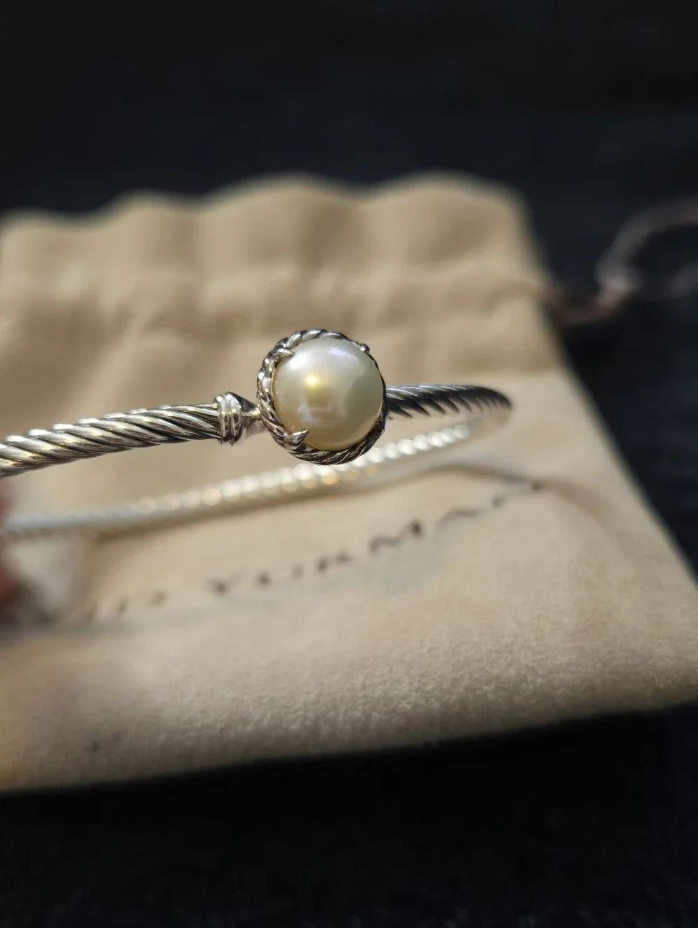 David Yurman Chatelaine Bracelet with Pearl